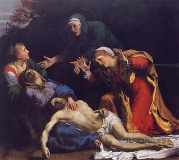 宗教的 Painting - キリストの哀歌 宗教家アンニーバレ・カラッチ